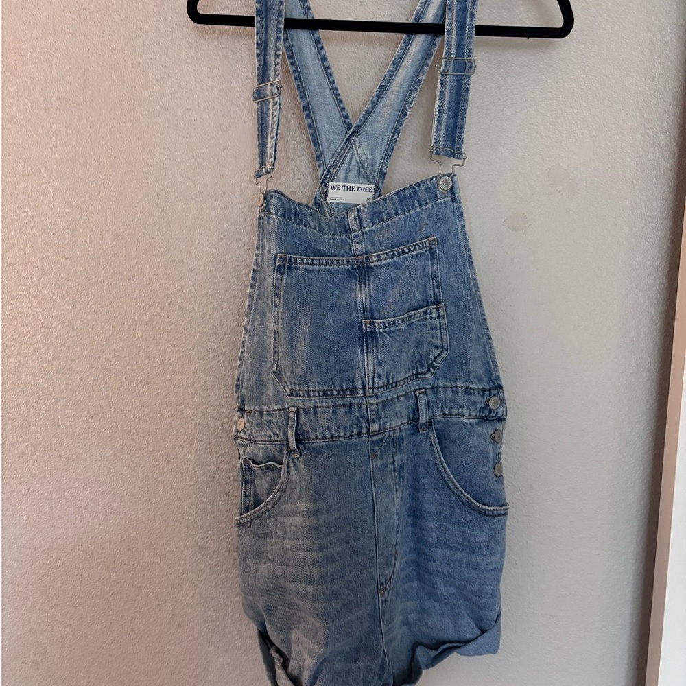 We The Free ziggy Light Blue Denim short Overalls